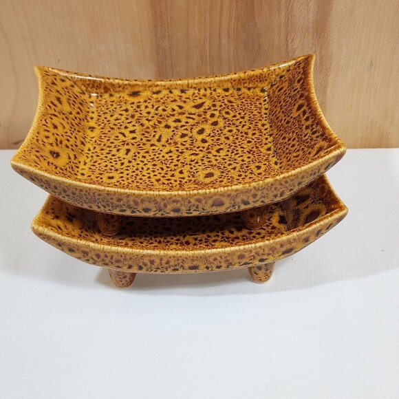 Partylite Global Inspirations Pillar Holder 6" ceramic sponge rest soap dish 2pc - Picture 12 of 12